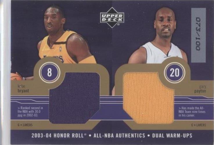 2003-04 Upper Deck Honor Roll - All-Nba Authentics Dual Warm-Ups 