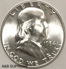 1954 Franklin Half Dollar From OBW Roll Estate Hoard Ch-Gem Bu Unc. 90% Silver