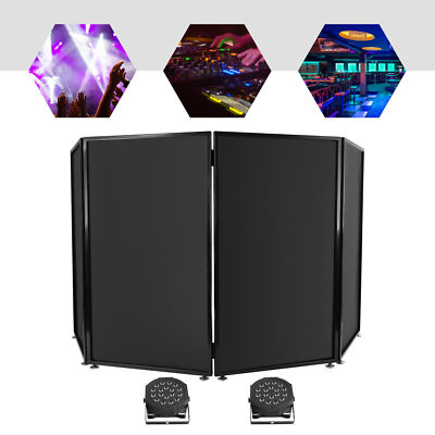 Portable DJ Event Facade Black/White Scrim Frame Booth Par Lights w/ Travel Bag