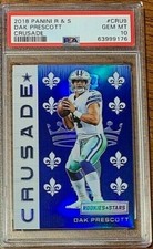 2018 Panini Rookies & Stars Crusade Football #CRU9 Dak Prescott PSA 10 Pop 1