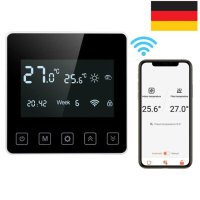 Programmierbare Thermostate Wifi Raumthermostat Fußbodenheizung Wandheizung LED