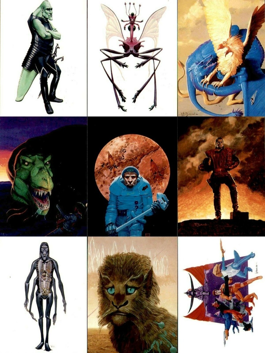 WAYNE BARLOWE FANTASY ART COMPLETE BASE SET OF 90 TRADING