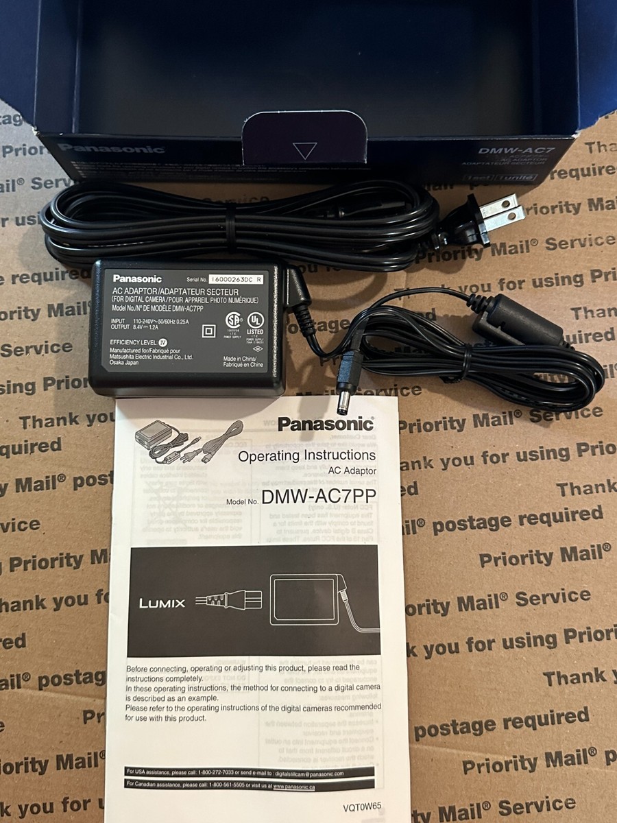 Panasonic Lumix AC Adapter 8.4V 1.2A DMW-AC7 New Original OEM | eBay