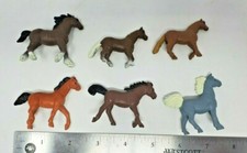 Lot 6 Miniature Horse Toy Figures 2" Safari Plastic
