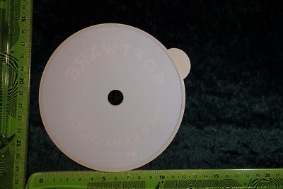 Alter Aufkleber Büro Computer CD DVD Software Hier erhältlich (Scheibe)