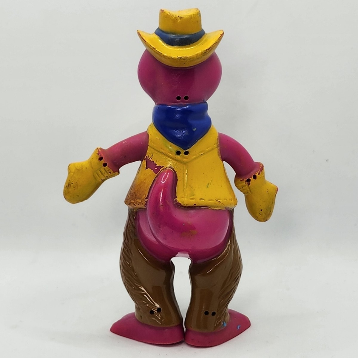 Vintage Barney the Dinosaur Cowboy Bendable Figure 1993 Bendy