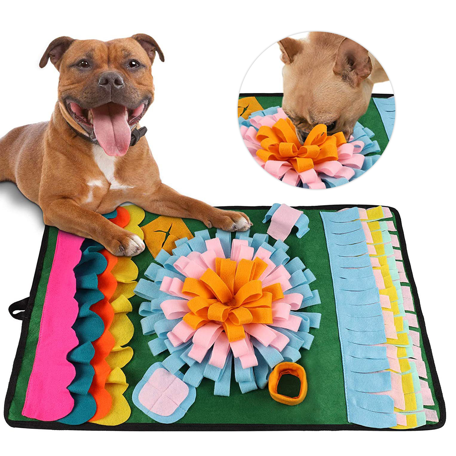 Training Play Sniffing Dogs Cats Snuffle Mat Anti Choking Interactive
