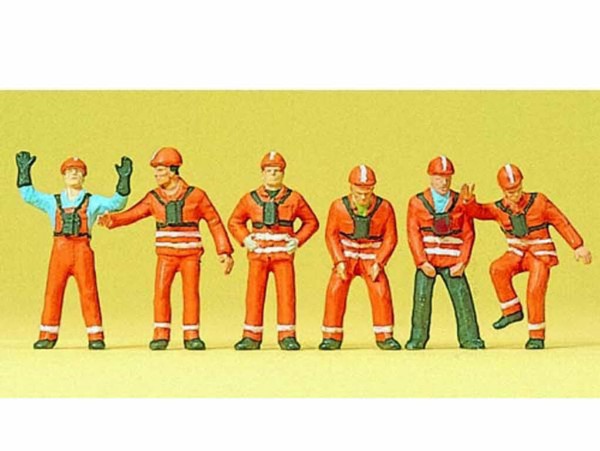 Preiser 10245 Rangierpersonal Db 6 Figuren Rangierer Bahnpersonal H0 Neu-image