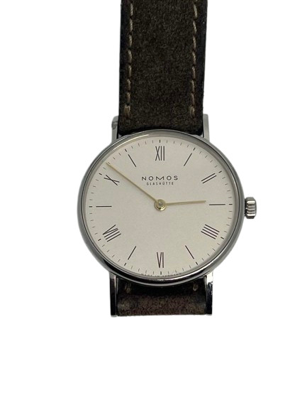 NOMOS Ludwig Duo 33mm Manual Winding Men’s Watch Elegant Gold Index Design Used