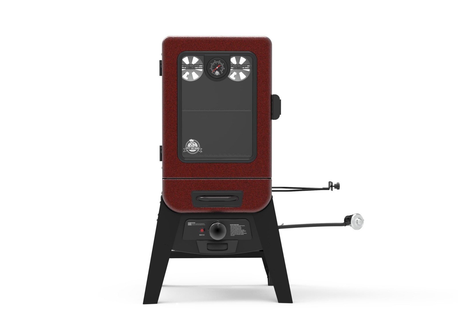 2-Series Gas Vertical Smoker, Red Hammertone