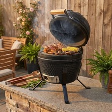 Kamado Egg Ceramic Charcoal BBQ 13" Portable Outdoor Grill