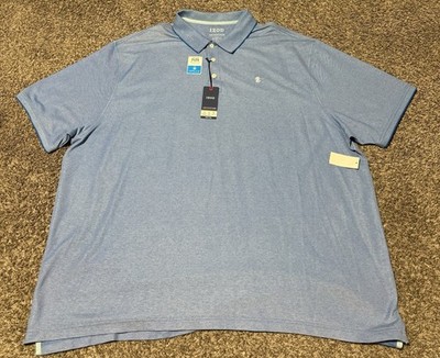 NWT IZOD Men's Advantage Performance Short Sleeve Polo Shirt Blue 4XL