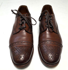 ALLEN EDMONDS Leather Lace Up ROGUE Cap Toe Dress Shoes Men's 9 D Brown USA MADE