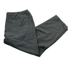 Eileen Fisher 24 Dark Grey Grpht Ankle Pants NEW w/ Tags Cotton Hemp Zipper