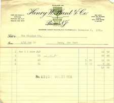 1924 Henry W. Plant & Co. Passaic NJ Retail B...