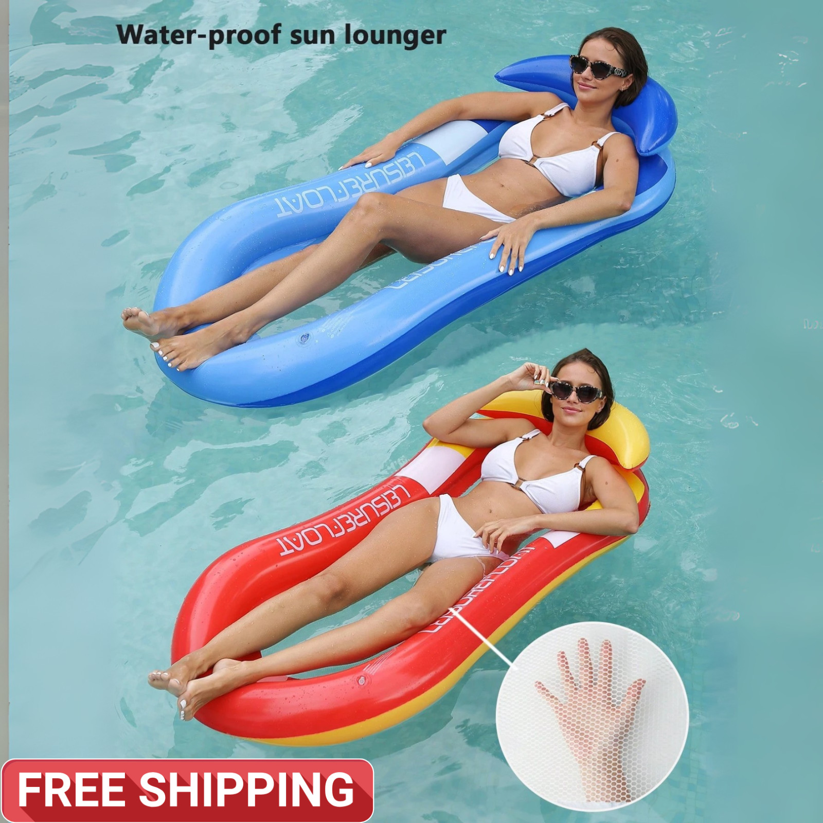 Cama flotante inflable de agua para adultos piscina playa flotador colchón hamaca