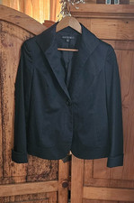 Lafayette 148 New York Woman's Blazer Dressy Jacket Black Size 2 Pit: 17" 