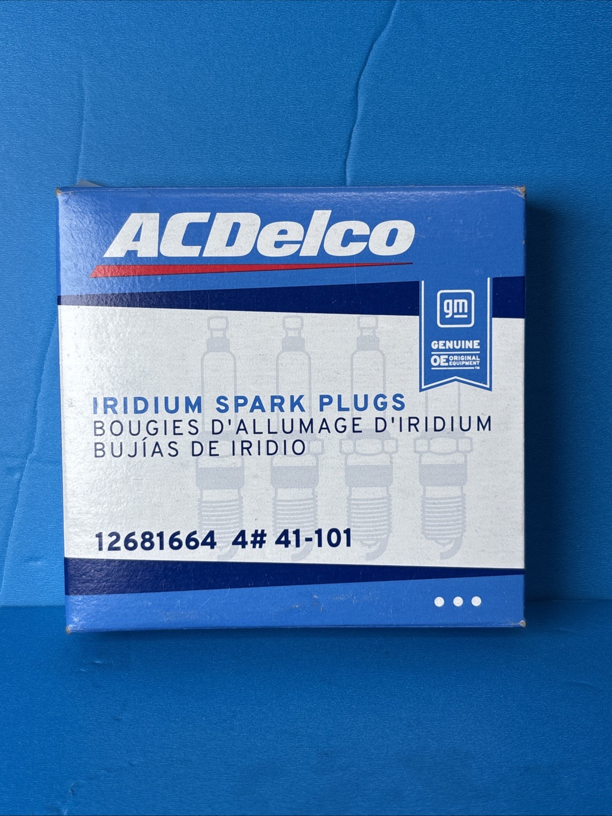 4 Pack GM OEM Spark Plug-Iridium ACDelco 41-101 12681664 New