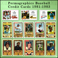 PERMAGRAPHICS Baseball Credit Cards 1981-1983 / Pick Your Cards / Buy2+ Save10%