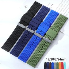 18 20mm 22mm 24mm Silicone Strap Soft Rubber Waterproof Quick Release Watchband