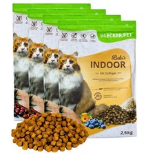10 kg Balu's Geflügel Indoor Trockenfutter für Katzen Lecker.Pet® MHD 4/2026