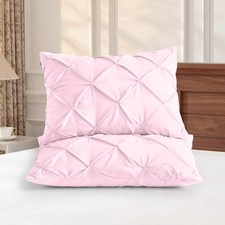   Pinch Pleated Pillow Shams Set of 2   Queen 20 x 30 Inch, 600 Thread Count ...