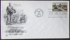 USA FDC SC #1243 CHARLES M. RUSSELL 1964 Art Craft.