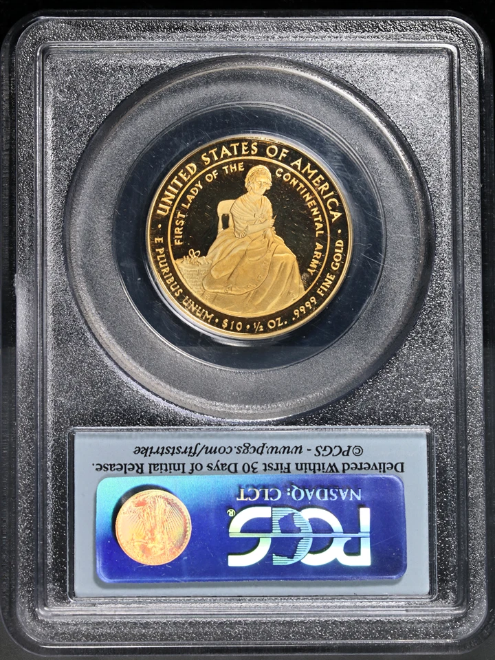 2007-W First Spouse Gold $10 Martha Washington PCGS PR69 DCAM 1st Strike - Image 4 of 4