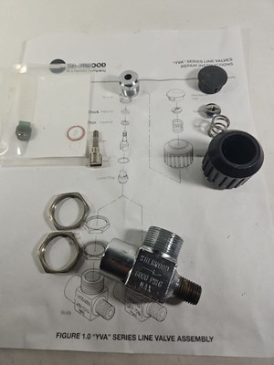 High Pressure Line Valve Scuba Paintball Valve 1/4'' NPT Ready For Rebuild