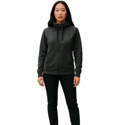 Danskin Now Strick Sweatshirt Jacke ohne Kapuze - Gr. XL - Reißverschluss - Kordelzug am Ausschnitt