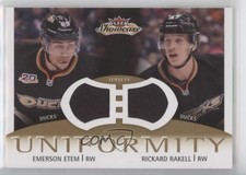 2013-14 Fleer Showcase Uniformity Rickard Rakell Emerson Etem #U-ER qp4