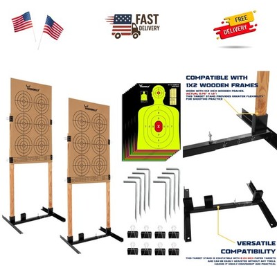 Portable Shooting Target Stand Base with Adjustable Width - Ideal for Ranges