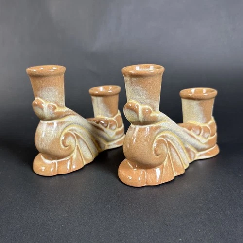 Frankoma USA Art Pottery Dual Candlestick Candle Holder #304 Vintage