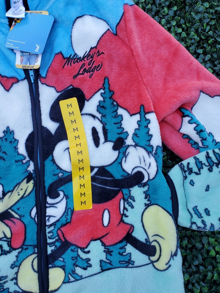Buy Mickey Mouse Size M Character Sherpa Scenic Jacket Zip Up with