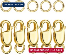 Dailyacc Lobster Claw Clasps for Jewelry Making, Gold  Silver with Jump Rings S