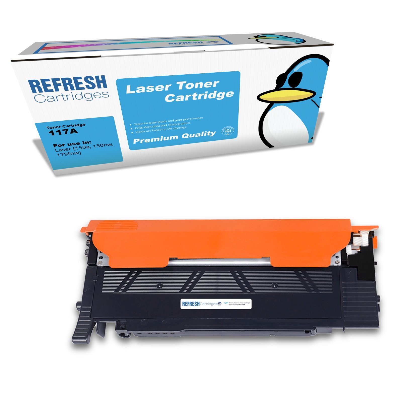 Refresh Cartridges Replacement Cyan 117A Toner Compatible With HP Printers