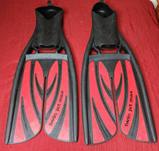 ScubaPro Twin Jet Max Fins Closed Heel Red/Black Size 11-12