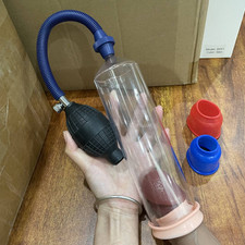 Male Penis Pump Enlarger Vacuum Penis Stretcher Extension 3 SLEEVES Enhancement