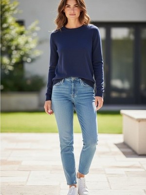 Amazon Essentials Navy Knit Crewneck Sweater