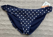 Shade  Shore Womens Large 12/14 Polka Dot Low Rise Full Coverage Bikini Bottom