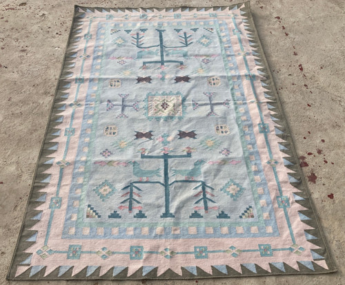 Vintage Traditional Handmade Turkish Style Cotton Kilim Floor Rug 180x120 cm