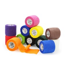 12 Pack Cohesive Bandage Wrap 2in x 5yd Self Adhesive Sports Vet Tape