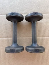 Bob Hoffman Vintage Roundhead 7 Lb Dumbbells USA Stamp 2x7Lb Total 14 Lbs RARE