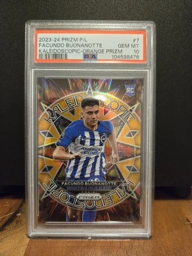 2023 Prizm P/L Facundo Buonanotte Kaleidescope Orange/25 Psa 10