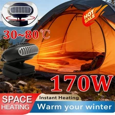 Small Space Heater 170W 2 Gears 18V Battery Operated Electric Fan Heater