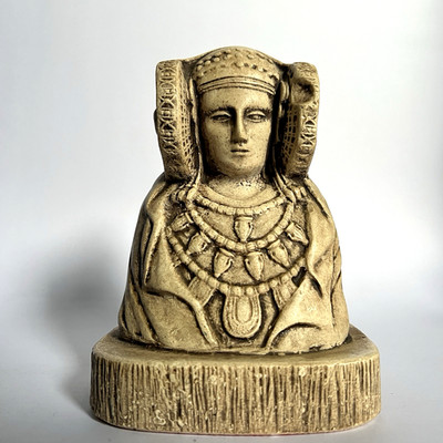 Vintage Dame von Elche Büste Skulptur - Dama de Elche Replik Stein Harz 6'' hoch