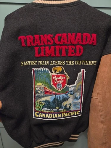 Custom Made "Canadian Pacific Railway" Jacket ("Letter Jacket" style) - product listing photo