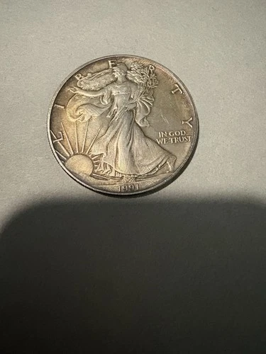 U.S. Mint American Eagle 1991 1 oz Silver Coin .999 Fine Business Strike