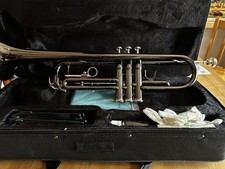 EASTROCK Silver Bb Trumpet Standard 3-Valve with Case, Mouthpiece, Accessories