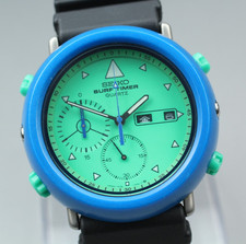 Rare [Exc+5] Seiko 7A36‐7010 Surf Timer 40mm Day Date New Belt watch From...